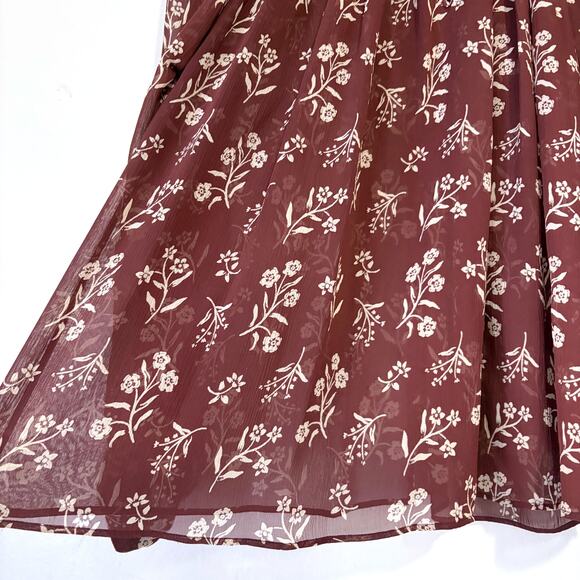 NILI LOTAN 100% Silk Floral Sheer Flowy Peasant Blouse in Multi Size L - Picture 6 of 13